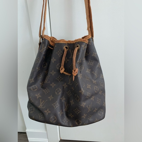 Authentic Louis Vuitton bag handbag shopper tote leather monogram brown tan LV - Picture 4 of 16